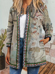 Beatrice Anselmi | Bohemian Print Long-Sleeve Cardigan Jacket For Women