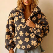 Odette Marchetti | Floral Fleece Sweater For Women