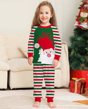 Yule Cheer | Red Striped Santa Print Christmas Pajamas Unisex & Family