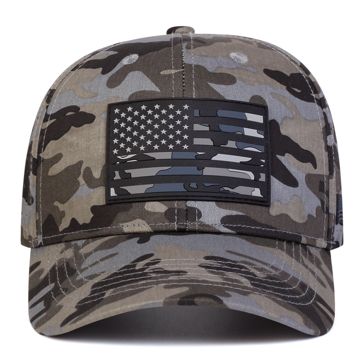 Genevieve Montclair | Black Flag Print Veterans Day Mesh Baseball Cap Unisex