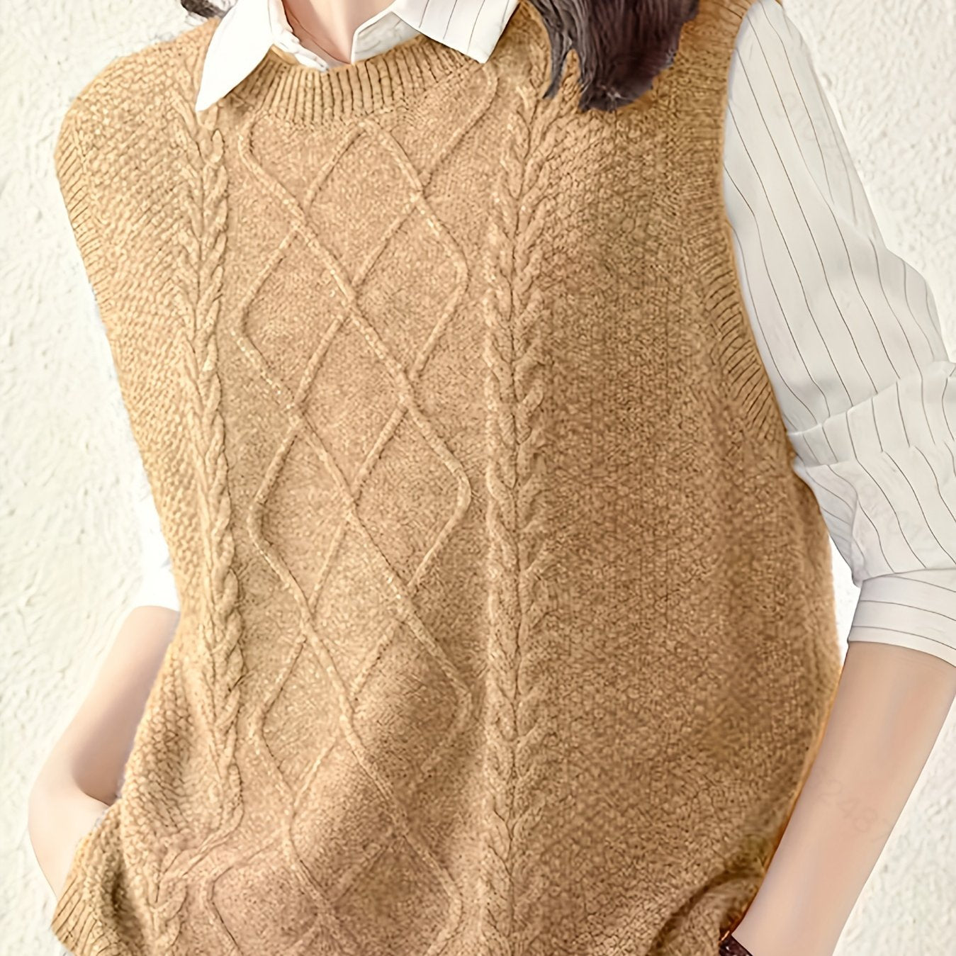 Marguerite Fontclair | Cable-Knit Sweater Vest For Women