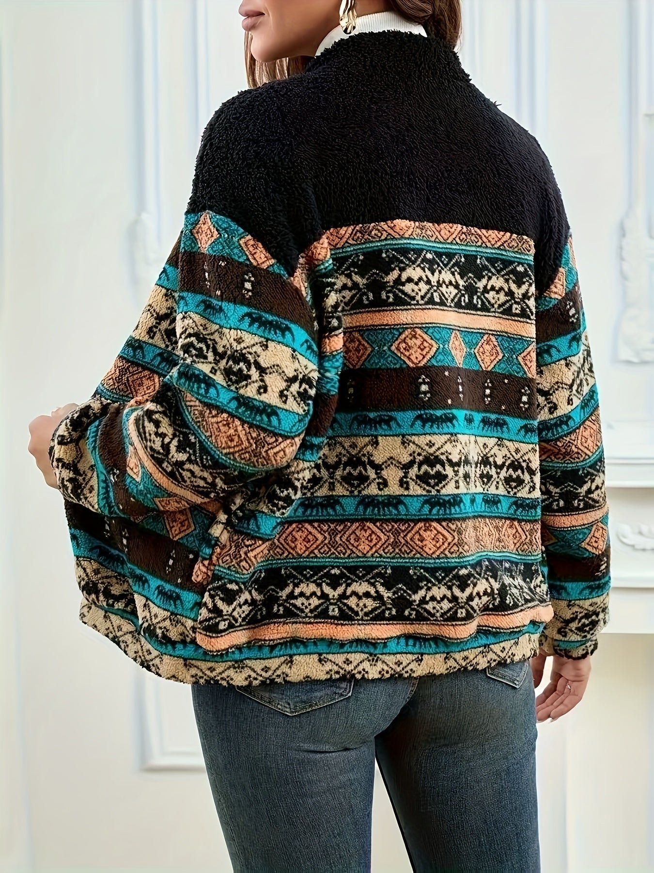 Maisie Everdale | Patterned Zip Jacket For Women