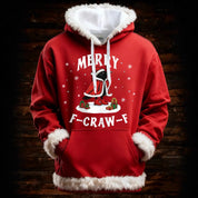 Francesca Hartwell | Flag Santa Print Christmas Hoodie For Women