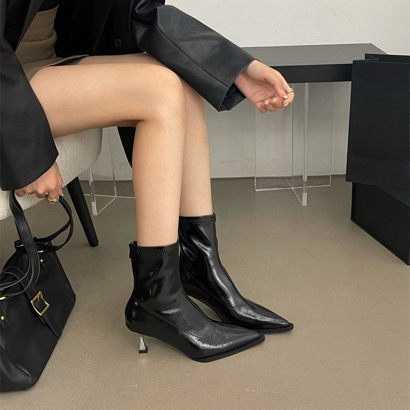 Serena Duchamp | Pointed-Toe Stiletto Ankle Boots For Women