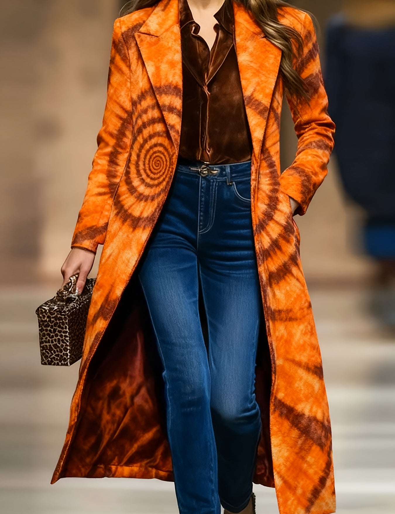 Sallie Kingswell | Velvet Long Lapel Duster Coat For Women