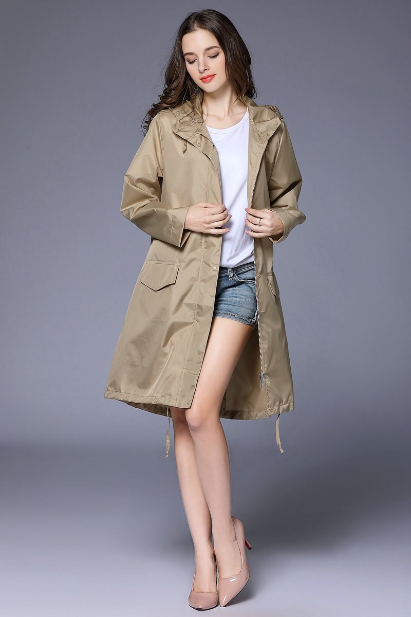 Camille Fonteneau | Hooded Windproof Raincoat For Women
