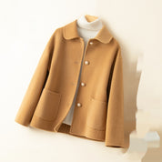 Tillie Morholt | Short Wool Coat With Peter Pan Collar For Women