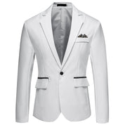 Finn Saxford | One-Button Blazer With Pocket Square For Men