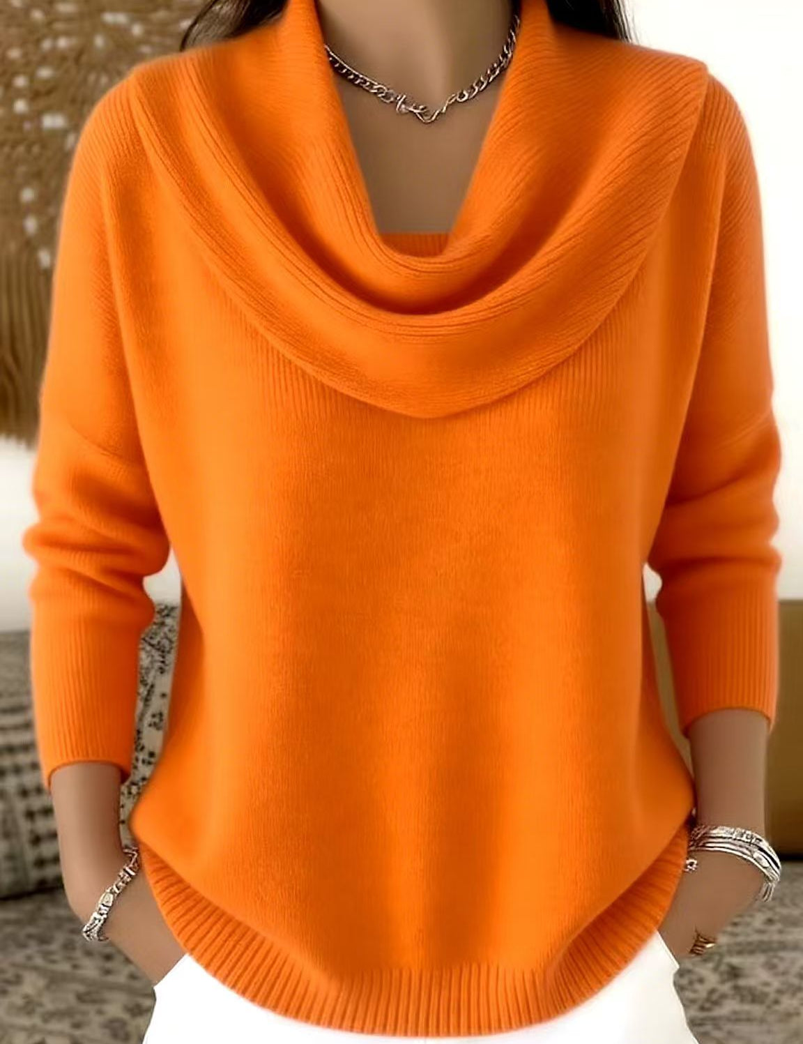 Lilah Morbridge | Cowl Neck Knit Sweater For Women