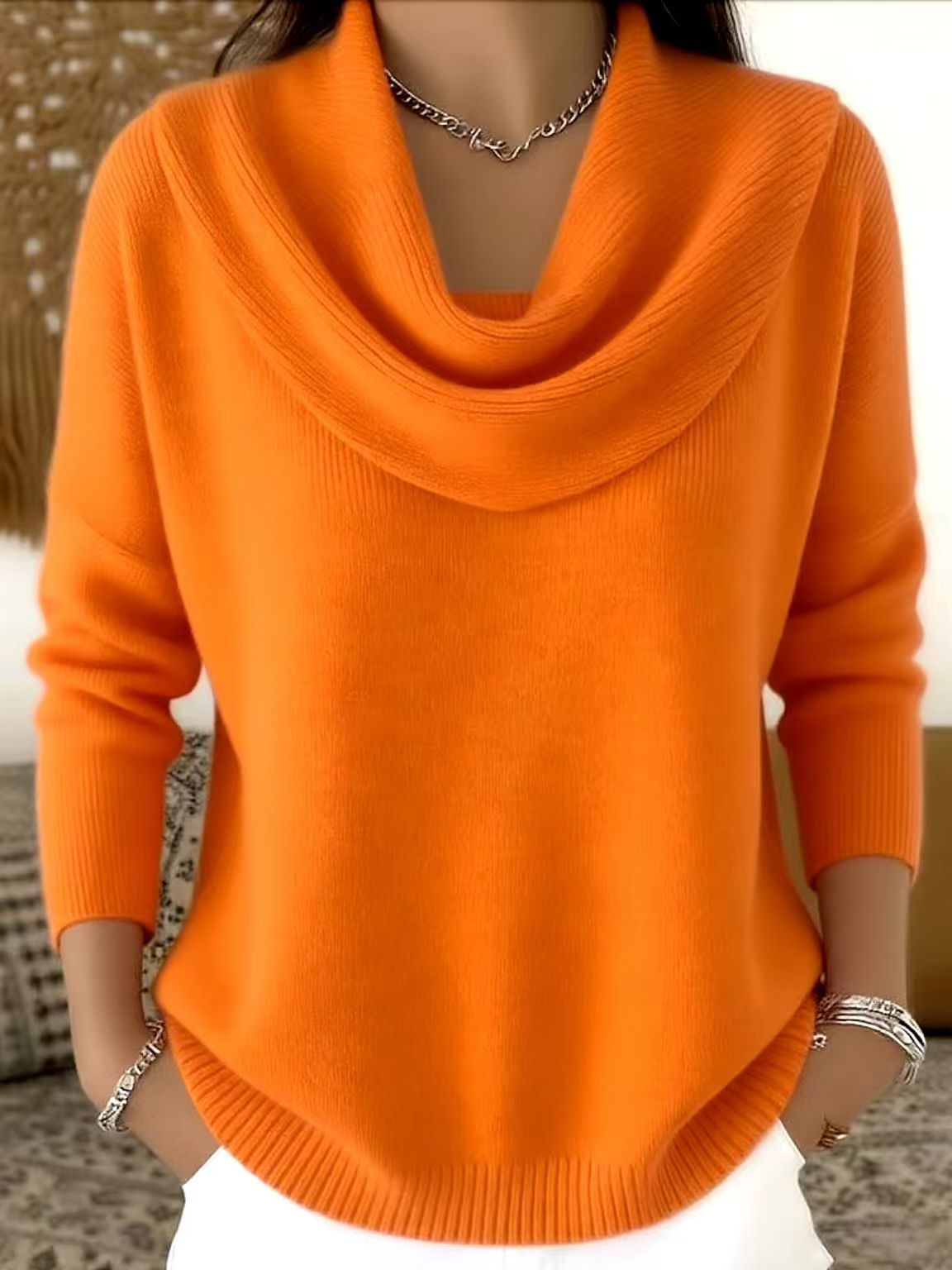 Lilah Morbridge | Cowl Neck Knit Sweater For Women