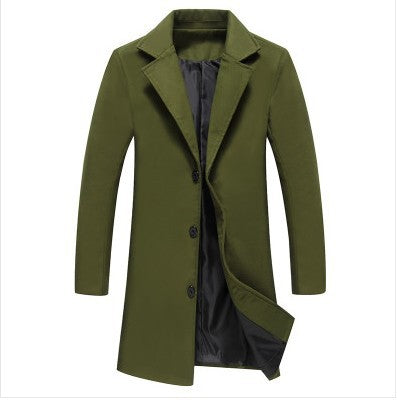 Jameson Evershaw | Single-Breasted Wool-Look Overcoat For Men