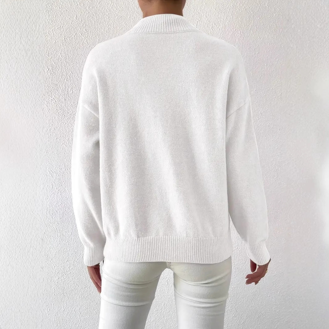 Elouise Cavanagh | Mock Neck Knit Sweater For Women