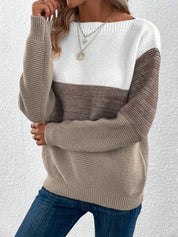 Marisol Beringer | Color-Blocked Sweater With Drop-Shoulder Sleeves