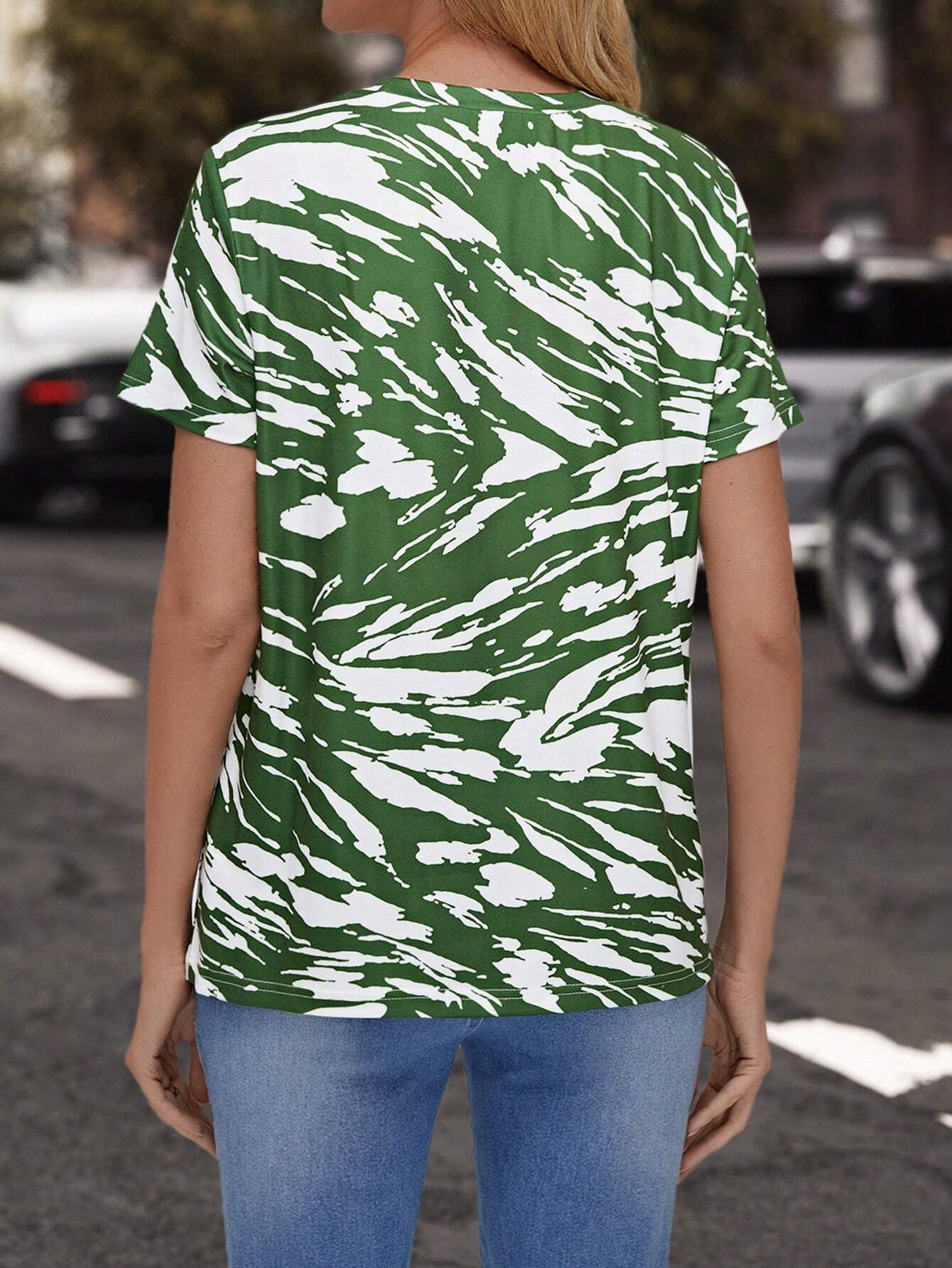 Cassidy Fontaine | American Flag Print T-Shirt For Women