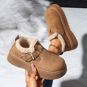 Bianca Salerno | Platform Fleece-Lined Moccasin Snow Boots For Women