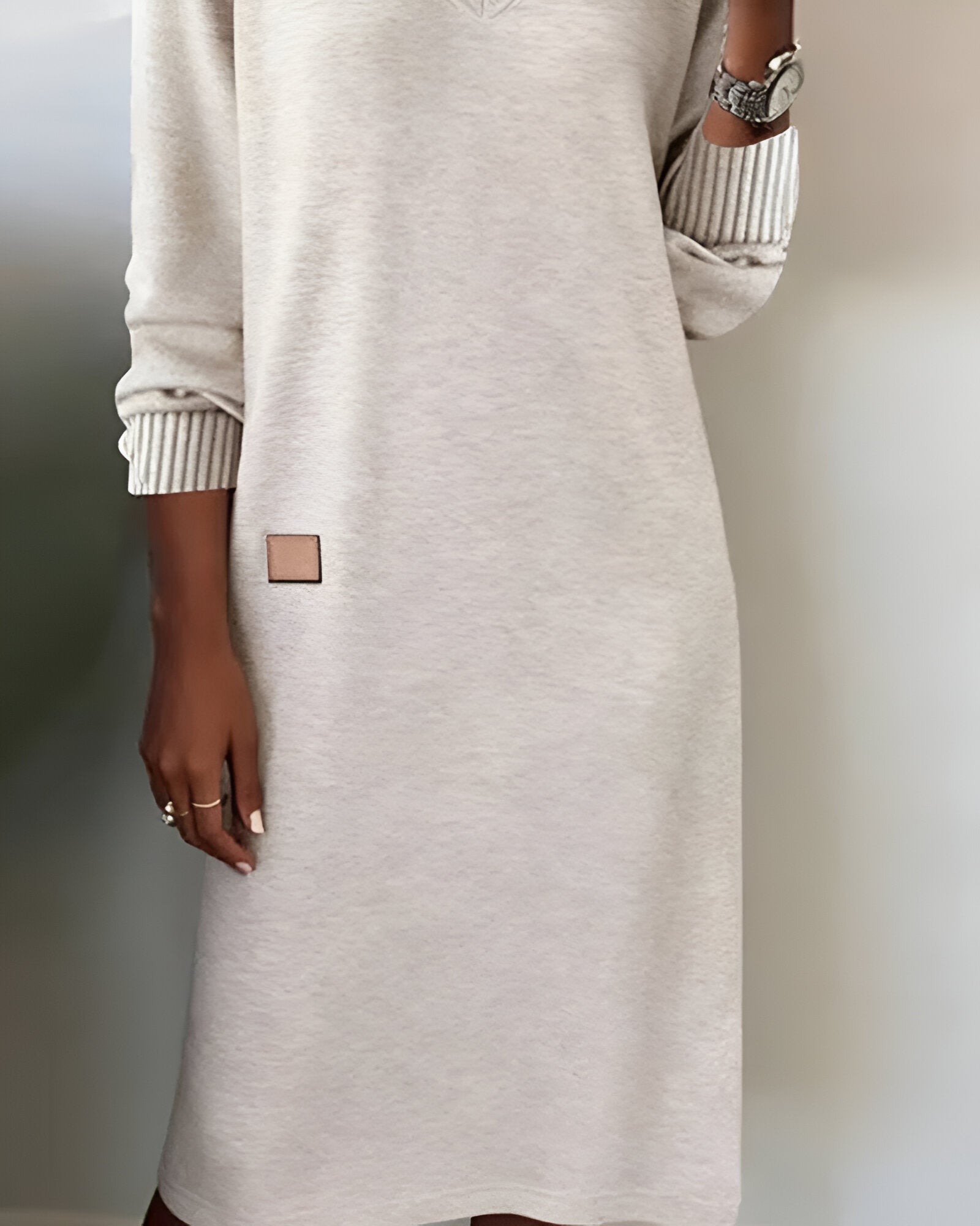 Genevieve Marchetti | Long Sleeve V-Neck Mini Dress For Women