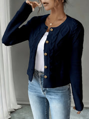 Vittoria Rossignol | Cable-Knit Button-Front Cardigan For Women