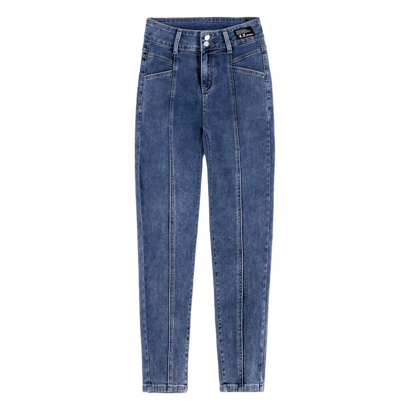 Odalys Ferrand | High-Waist Stretch Straight Jeans For Women