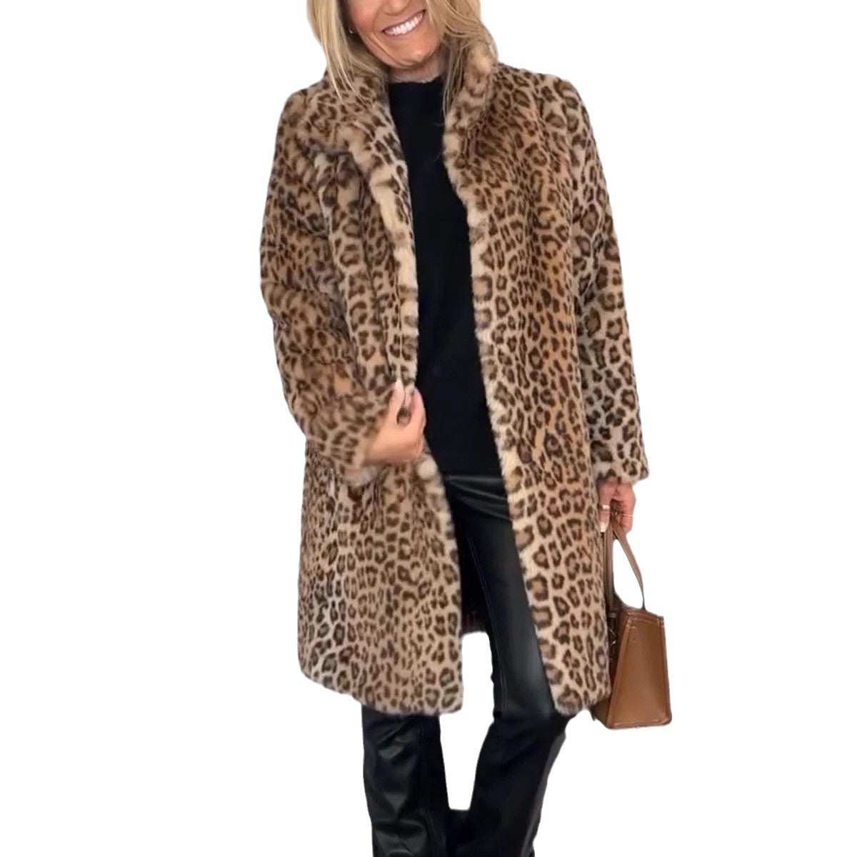 Josie Tarbury | Leopard Print Faux Fur Coat For Women