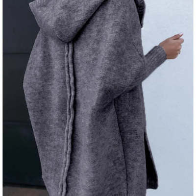 Lila Montrachet | Oversized Hooded Cardigan Sweater For Women
