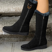Camille Brindisi | Faux Fur Cuffed Snow Boots For Women