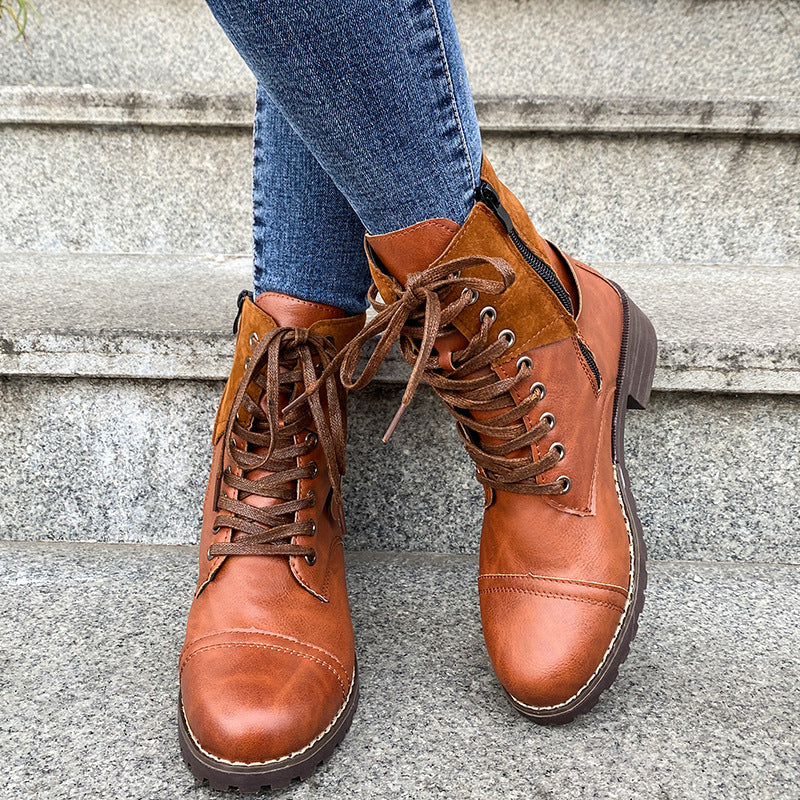 Rosalind Hartwell | Lace-Up Combat Ankle Boots For Women