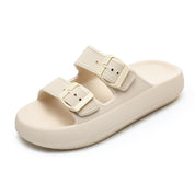 Simone Vercelli | Double Buckle Platform Slide Sandals For Women