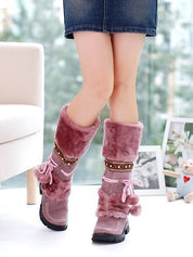 Aveline Duchamp | Fur-Trimmed Mid-Calf Winter Boots For Women