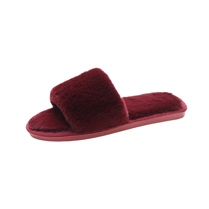 Roxie Draycroft | Fluffy Plush Slide Slippers For Women