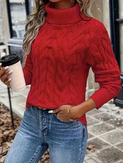 Éloise Vandermeer | Cozy Cable-Knit Turtleneck Sweater For Women