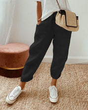 Aurelie Fontvert | Lightweight Linen-Style Drawstring Pants