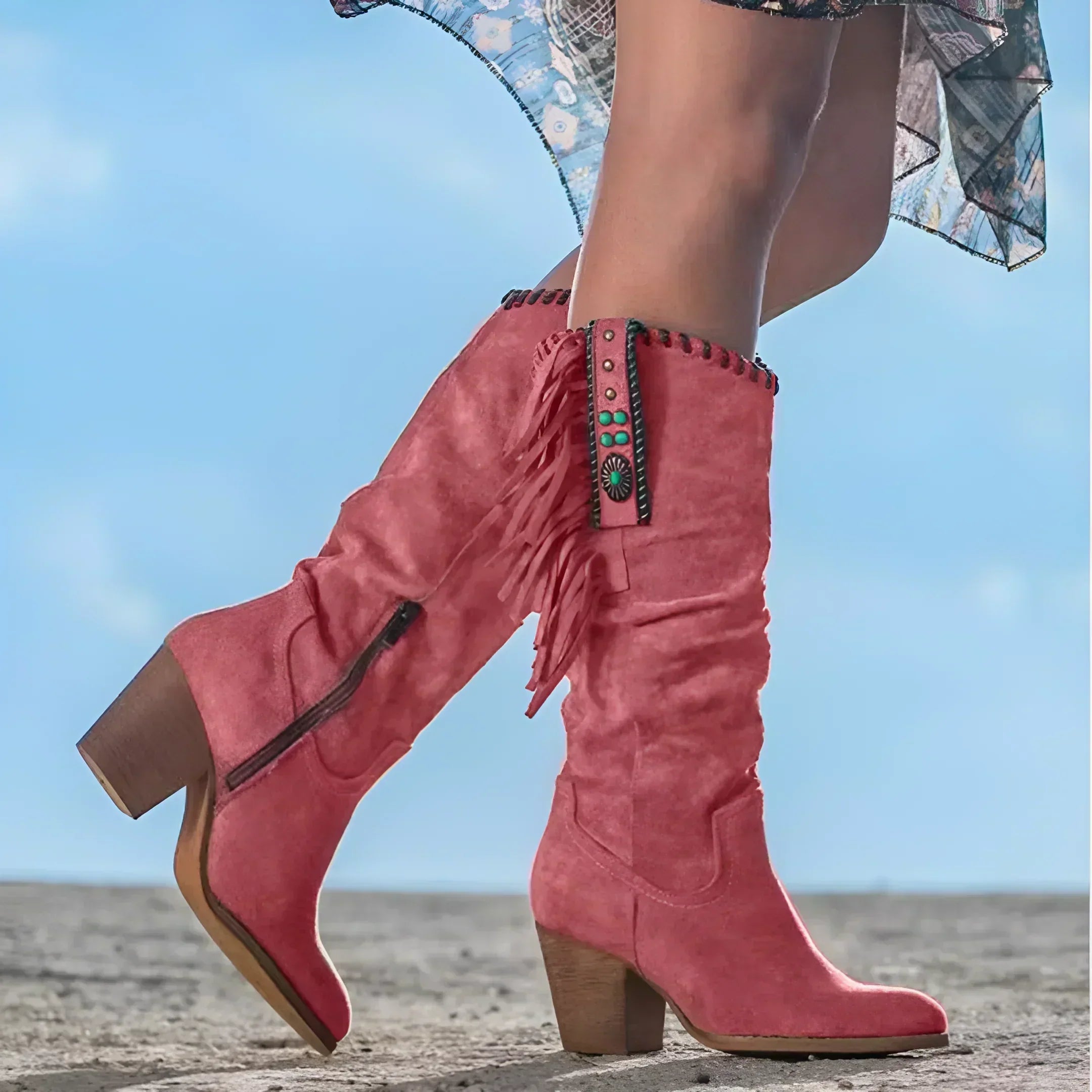 Savannah Remington | Western Fringe Cowboy Boots For Women
