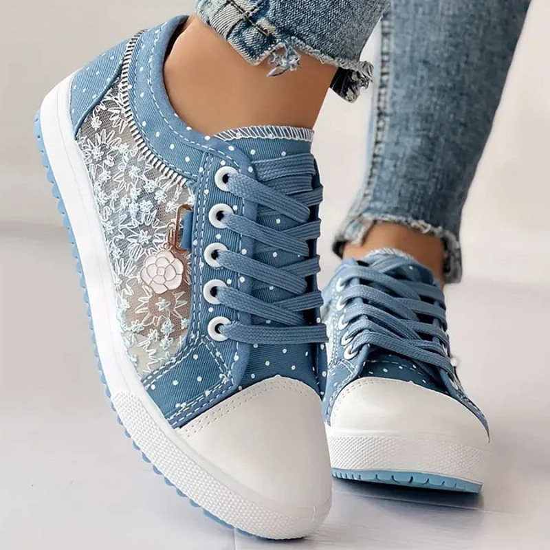 Frederica Wentworth | Orthopedic Lace-Up Sneakers in Blue