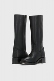 Rosalind Fenwick | Tan Leather Knee-High Western Boots