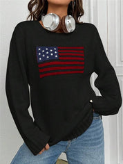 Payton Holbrook | American Flag Knit Sweater For Women