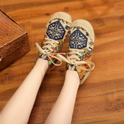 Solange Beaufort | Embroidered Canvas Sneakers For Women