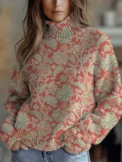 Marianne Castellucci | Floral-Print Turtleneck Sweater For Women