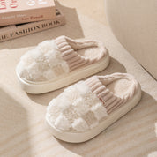 Colette Winbourne | Plaid Plush House Slippers For Women