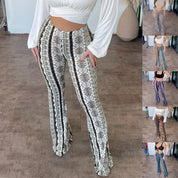 Phoebe Delvaine | Boho Print Flare Trousers For Women