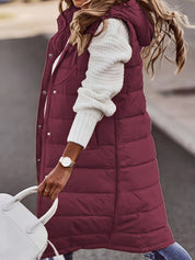 Brielle Ashworth | Longline Hooded Puffer Vest For Women