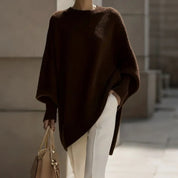 Margot Sinclair | Oversized Batwing Knit Pullover Sweater For Women