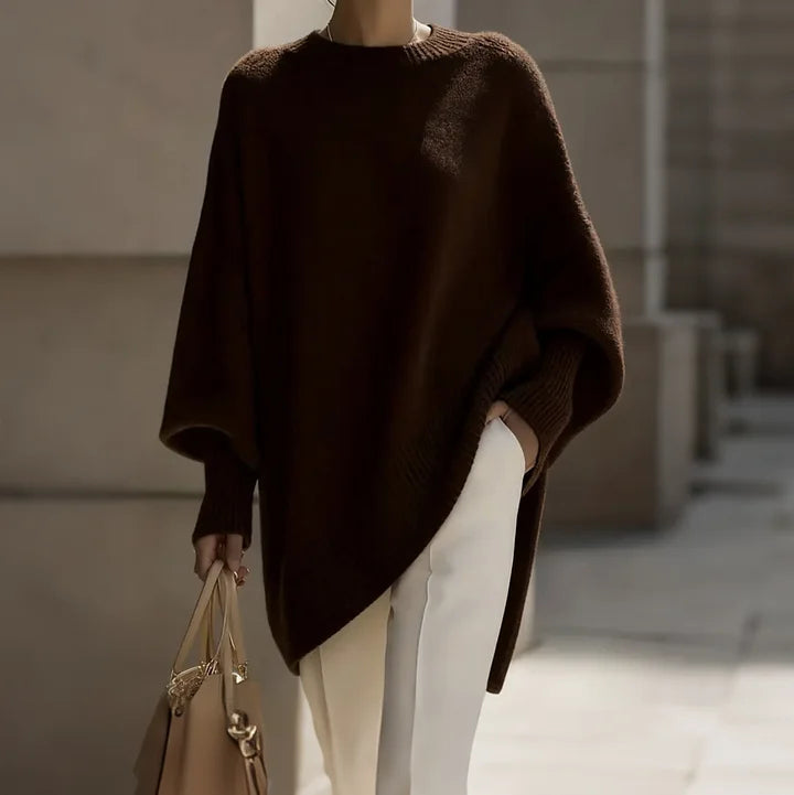 Margot Sinclair | Oversized Batwing Knit Pullover Sweater For Women