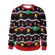 Jingle Frost | Red Dabbing Santa Reindeer Christmas Sweater For Men