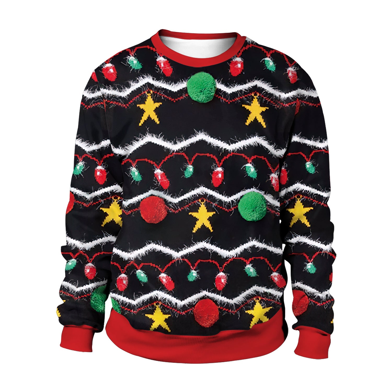 Jingle Frost | Red Dabbing Santa Reindeer Christmas Sweater For Men