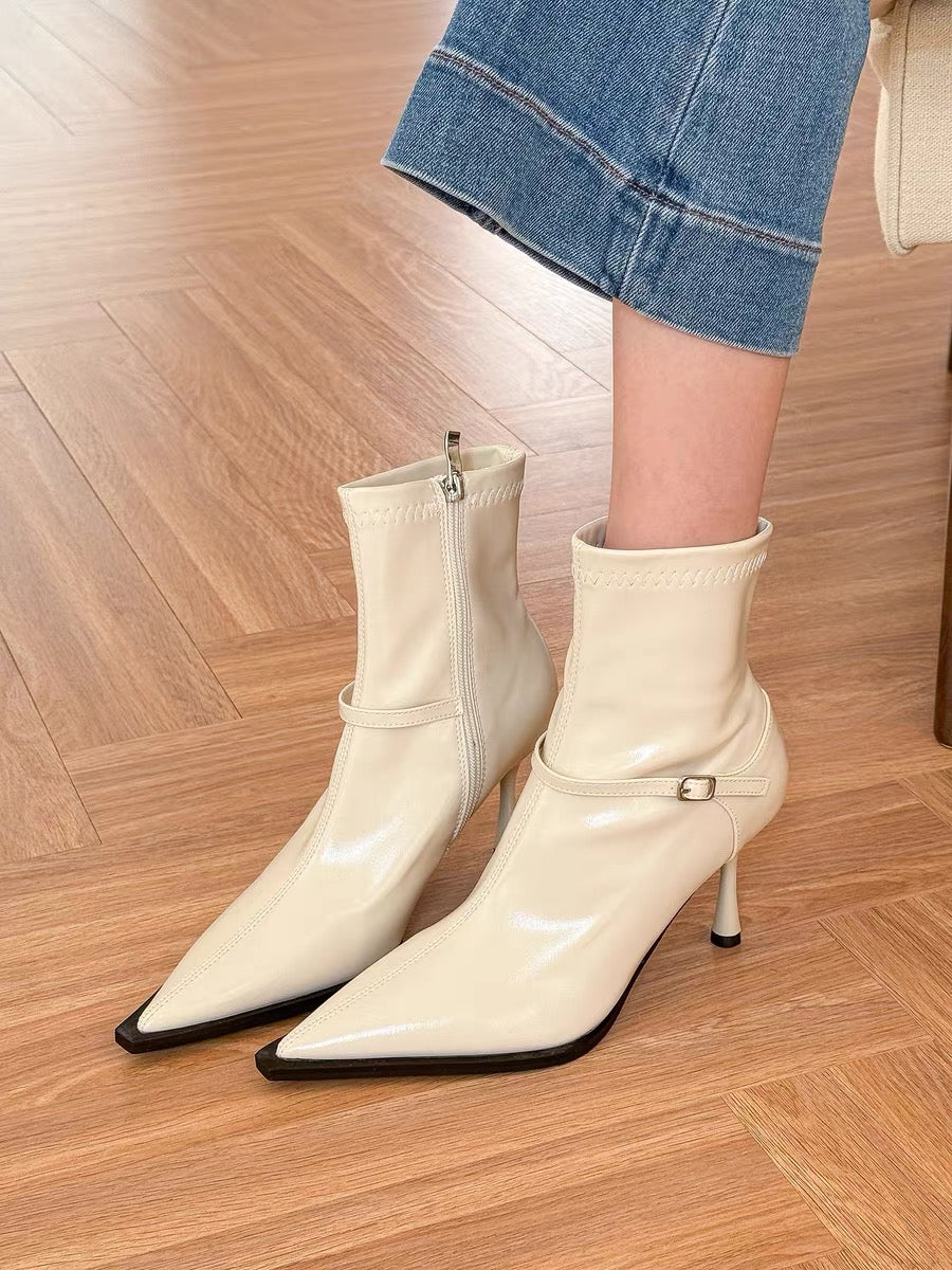 Talia Voss | Buckle Stiletto Ankle Boots For Women