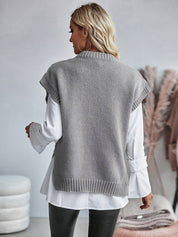 Léonie Sauvage | Cozy Cable-Knit Sweater Vest For Women