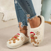 Eleonora Fontaine | Gingerbread Fuzzy Slippers For Women