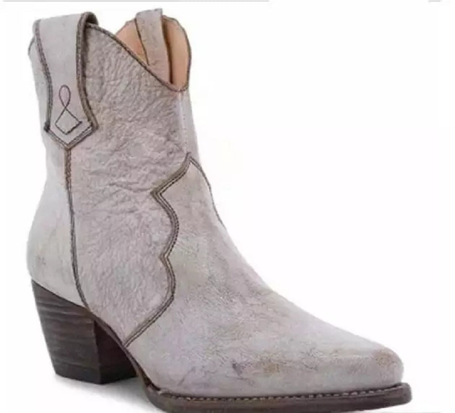 Giselle Chambord | Pointed Toe Cowboy Boots With Side Zip For Women