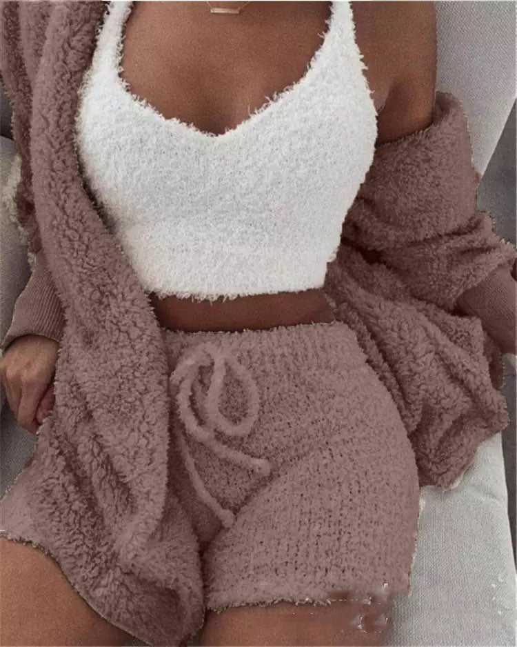 Rosette Linford | 3-Piece Fluffy Loungewear Set For Women