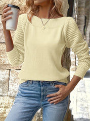 Colette Ashworth | Openwork Sleeve Sweater For Women